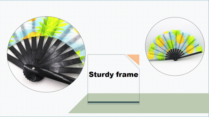 مروحة يد قابلة للطي بشعار مخصص مقاس 13 بوصة، مروحة يد كبيرة قابلة للطي من الخيزران، مروحة تصعيد فارغة للتصفيق لحفلات الزفاف والرقص 5