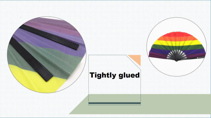 مروحة يد قابلة للطي بشعار مخصص مقاس 13 بوصة، مروحة يد كبيرة قابلة للطي من الخيزران، مروحة تصعيد فارغة للتصفيق لحفلات الزفاف والرقص 4