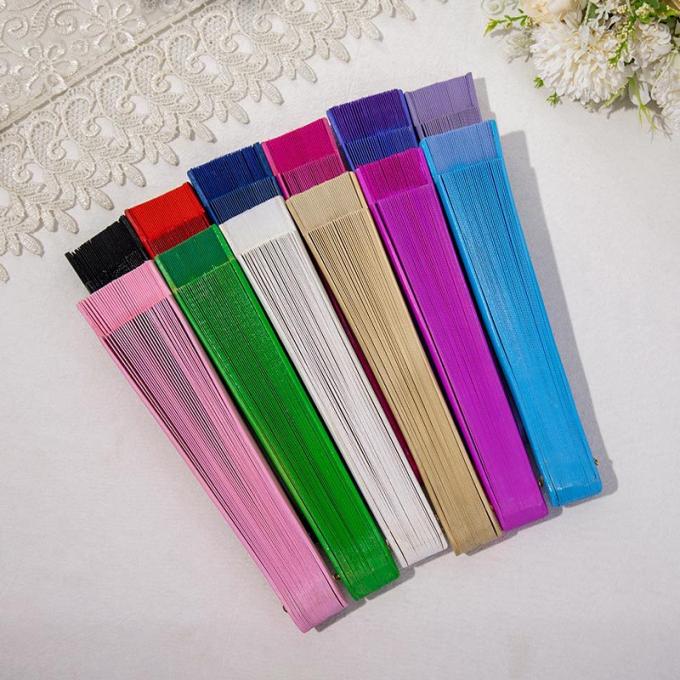 المروحة الإسبانية الأنيقة المروحة اليدوية الخشبية الصينية العتيقة اللون الصلب مروحة قابلة للطي بسيطة للحفلات الزي الديكورات 6