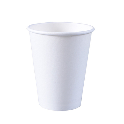Coffee Water White Disposable Paper Cups 8 Oz With Customized Logo