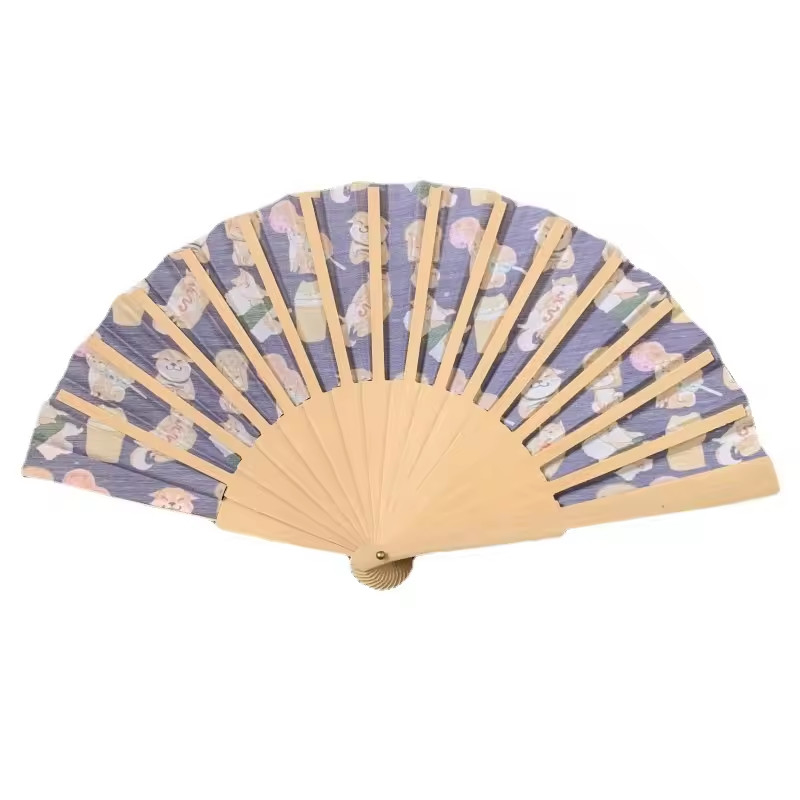 Free Design Wooden Fan 21cm or Customize Perfect for Business Gift and Promotion