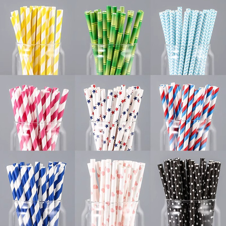 Customized Colorful Biodegradable Paper Straws for Eco-Friendly Drinking
