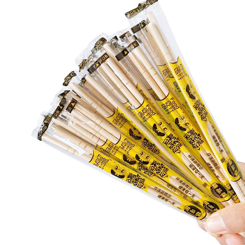 100% Eco-friendly 200 mm round shape disposable bamboo chopsticks