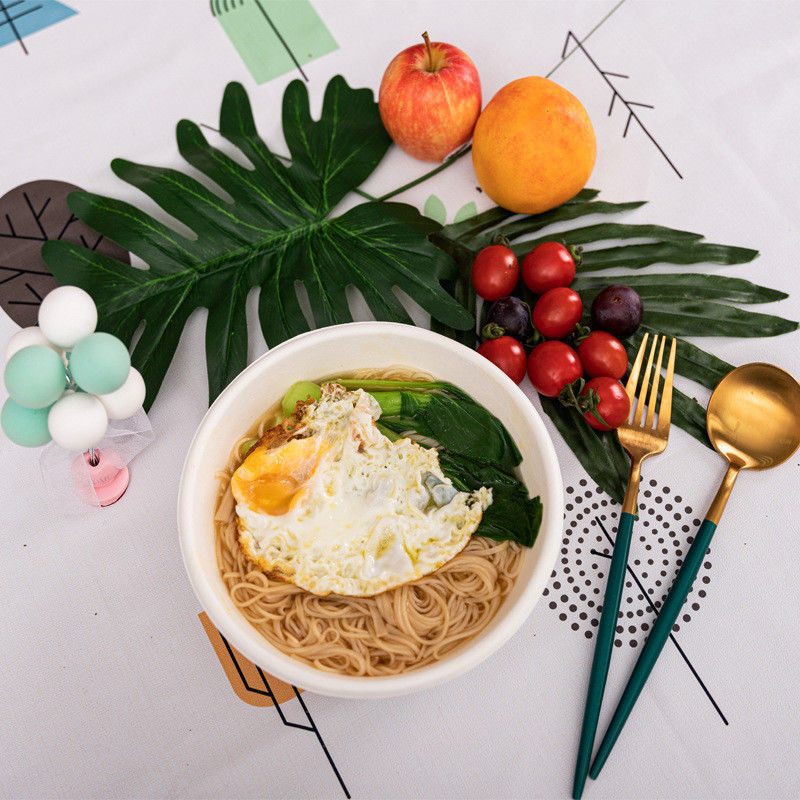 Bagasse Pulp Biodegradable Bowls With Lids , Compostable Salad Containers Takeout