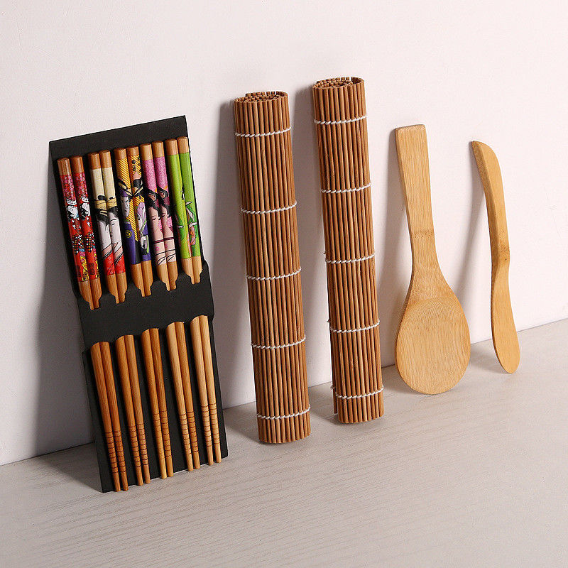 Kitchen Sushi Rolling Mats Hardware Luxury Bamboo Sushi Making Fast Food