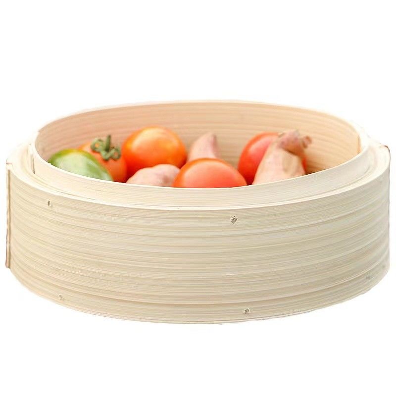 Customized Logo Acceptable Bamboo Steamer Basket Food Grade Food Dumplings Steamers