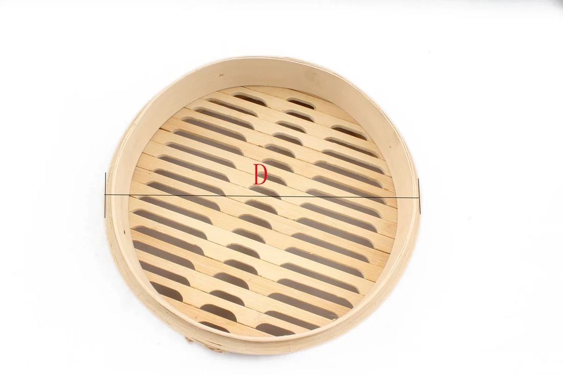 Custom Dim Sum Bamboo Steamers , Two Tier Bamboo Steamer Kitchen