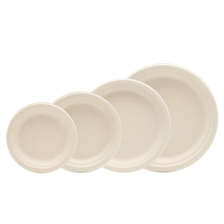 Heavy Duty Natural Unbleached Brown Plates Biodegradable Eco Friendly