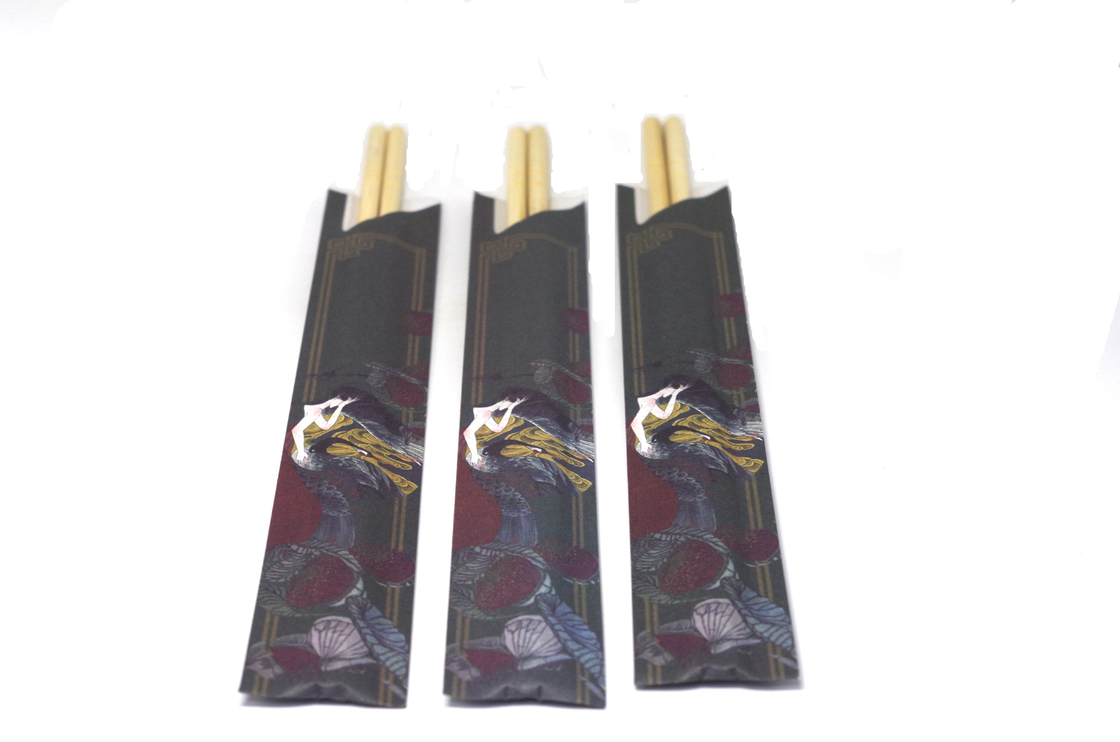 Korean Paper Sleeves Cover Sushi Bamboo Chopstick Disposable Custom Logo
