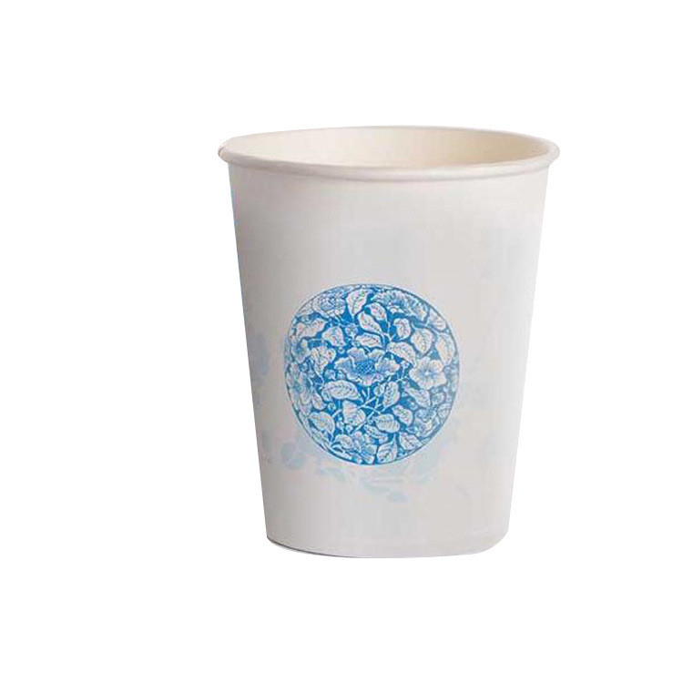 Coffee Water White Disposable Paper Cups 8 Oz With Customized Logo