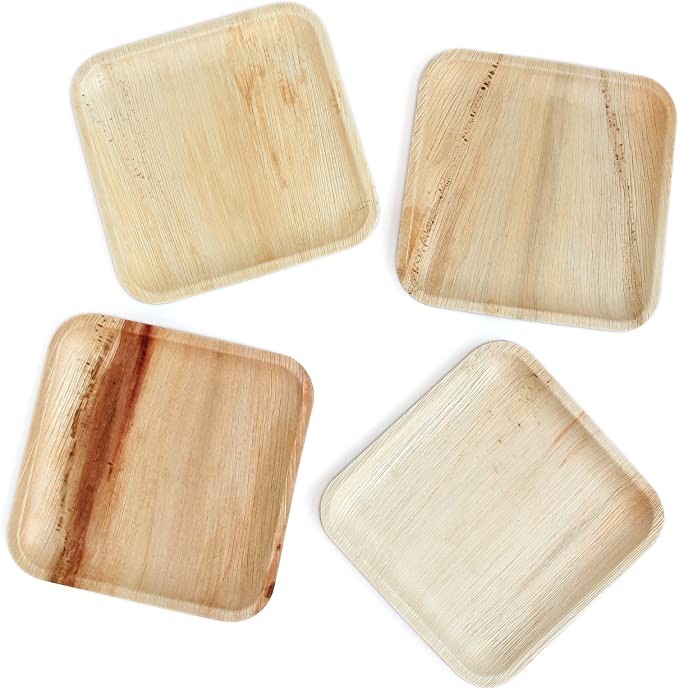 Organic Compostable Palm Leaf Disposable Plates For Wedding Party