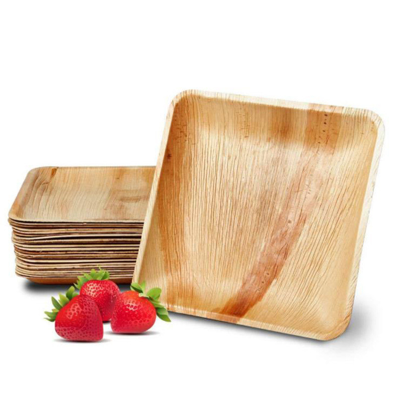 6 Inch 8 Inch 10 Inch Disposable Areca Palm Leaf Plates