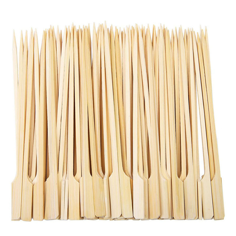 Disposable Flat 100% Natural Bamboo BBQ Skewers