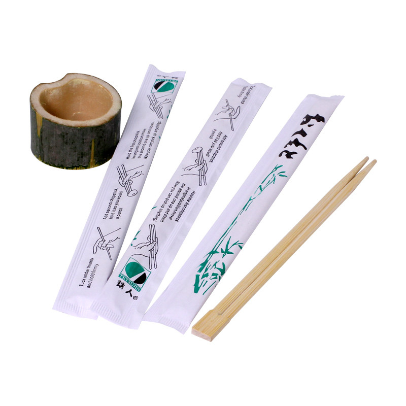 21cm Restaurant Disposable Bamboo Chopsticks Custom Printed Fast Food